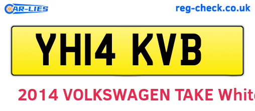 YH14KVB are the vehicle registration plates.