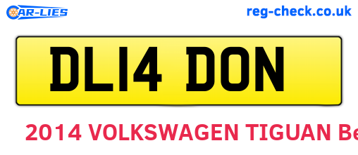 DL14DON are the vehicle registration plates.