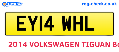 EY14WHL are the vehicle registration plates.