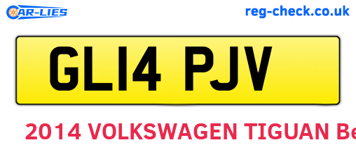 GL14PJV are the vehicle registration plates.