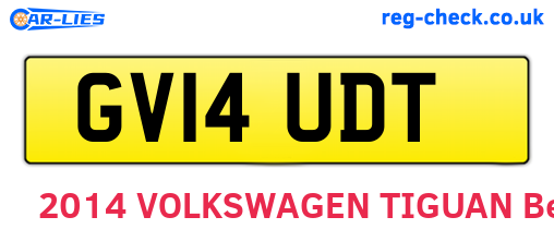 GV14UDT are the vehicle registration plates.