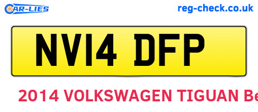 NV14DFP are the vehicle registration plates.