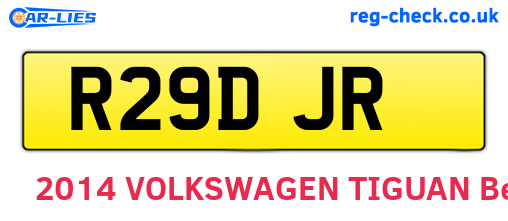 R29DJR are the vehicle registration plates.