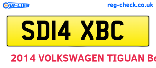 SD14XBC are the vehicle registration plates.