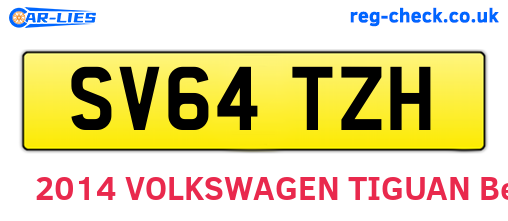SV64TZH are the vehicle registration plates.