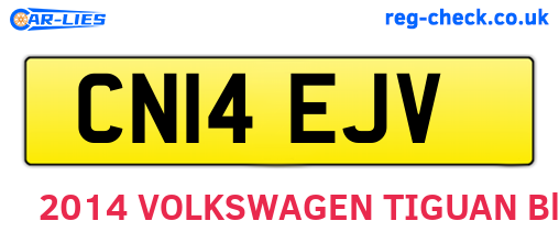 CN14EJV are the vehicle registration plates.