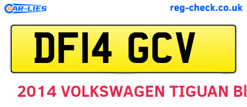 DF14GCV are the vehicle registration plates.
