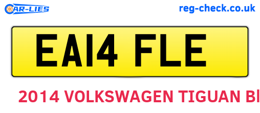 EA14FLE are the vehicle registration plates.