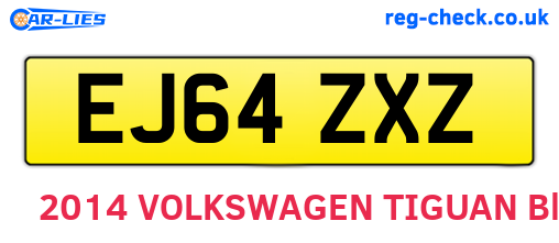 EJ64ZXZ are the vehicle registration plates.