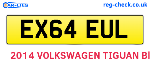 EX64EUL are the vehicle registration plates.