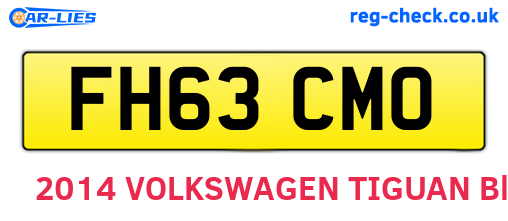 FH63CMO are the vehicle registration plates.