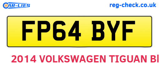 FP64BYF are the vehicle registration plates.