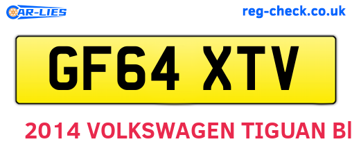 GF64XTV are the vehicle registration plates.