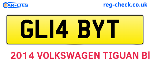 GL14BYT are the vehicle registration plates.