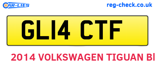 GL14CTF are the vehicle registration plates.
