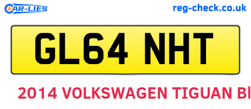 GL64NHT are the vehicle registration plates.