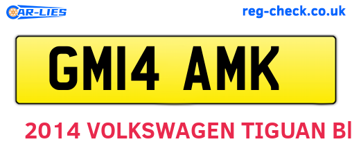 GM14AMK are the vehicle registration plates.