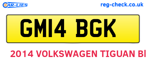 GM14BGK are the vehicle registration plates.
