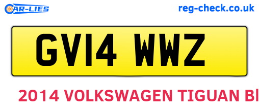GV14WWZ are the vehicle registration plates.