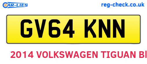 GV64KNN are the vehicle registration plates.