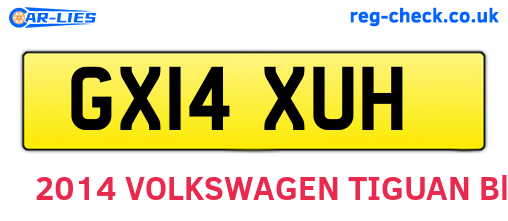 GX14XUH are the vehicle registration plates.