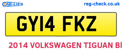 GY14FKZ are the vehicle registration plates.