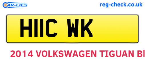 H11CWK are the vehicle registration plates.