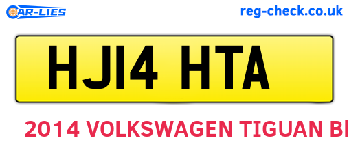 HJ14HTA are the vehicle registration plates.