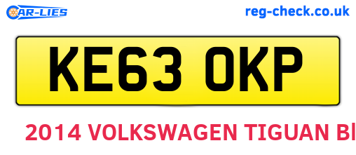 KE63OKP are the vehicle registration plates.