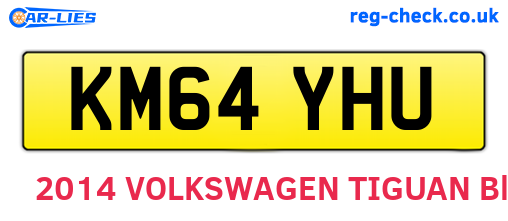 KM64YHU are the vehicle registration plates.