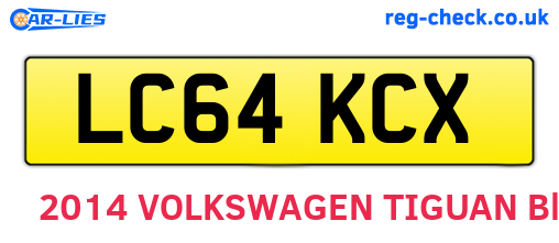LC64KCX are the vehicle registration plates.