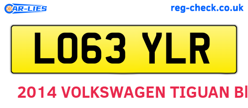 LO63YLR are the vehicle registration plates.