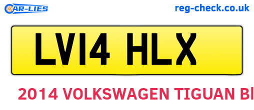 LV14HLX are the vehicle registration plates.