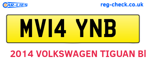 MV14YNB are the vehicle registration plates.