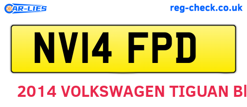 NV14FPD are the vehicle registration plates.