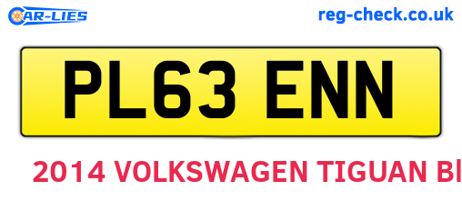 PL63ENN are the vehicle registration plates.