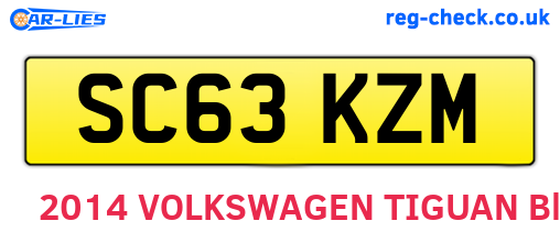 SC63KZM are the vehicle registration plates.
