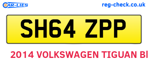 SH64ZPP are the vehicle registration plates.