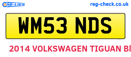 WM53NDS are the vehicle registration plates.