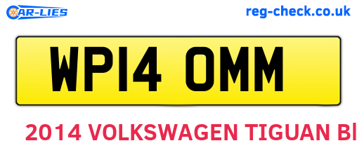 WP14OMM are the vehicle registration plates.