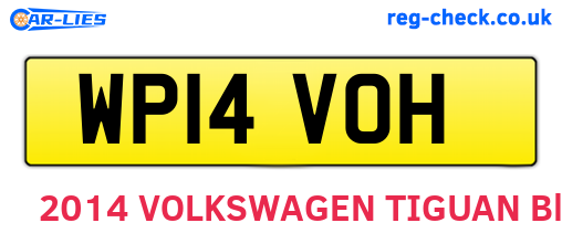 WP14VOH are the vehicle registration plates.