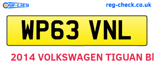 WP63VNL are the vehicle registration plates.