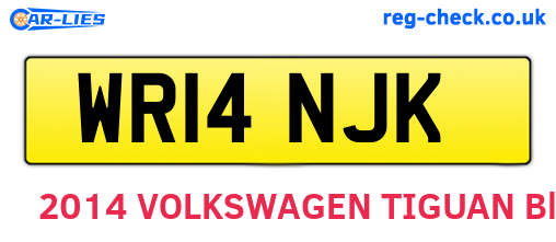 WR14NJK are the vehicle registration plates.