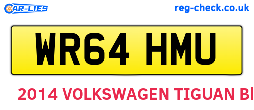 WR64HMU are the vehicle registration plates.