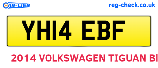 YH14EBF are the vehicle registration plates.