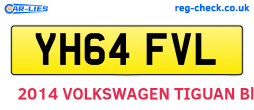 YH64FVL are the vehicle registration plates.