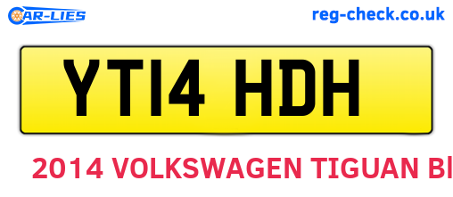 YT14HDH are the vehicle registration plates.