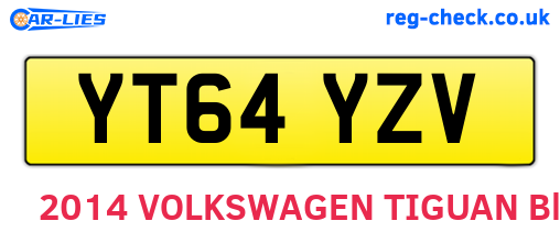 YT64YZV are the vehicle registration plates.