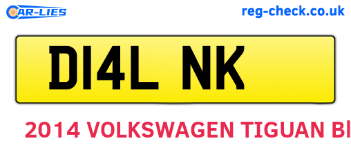 D14LNK are the vehicle registration plates.