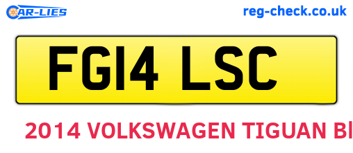 FG14LSC are the vehicle registration plates.
